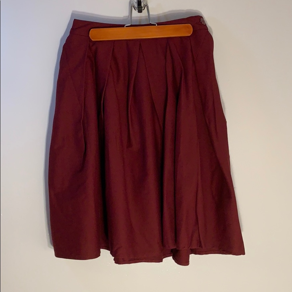 NWT Bridesmay Maroon Skirt With Pockets